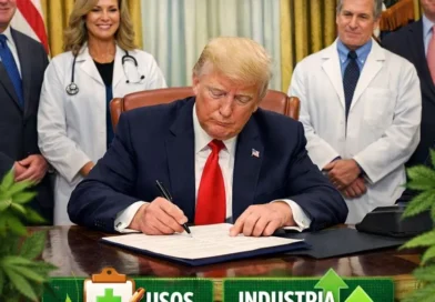 Trump firma orden histórica que reclasifica la mariguana. 📸 Ilustracion-The Border Reports