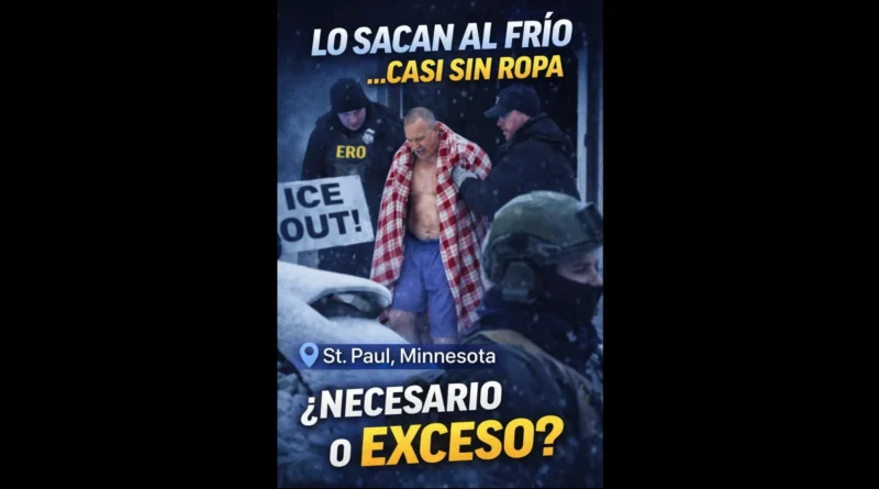 Agentes de ERO y ICE sacan a ciudadano estadounidense semidesnudo a la calle en pleno frío extremo de Minnesota. The Border Reports