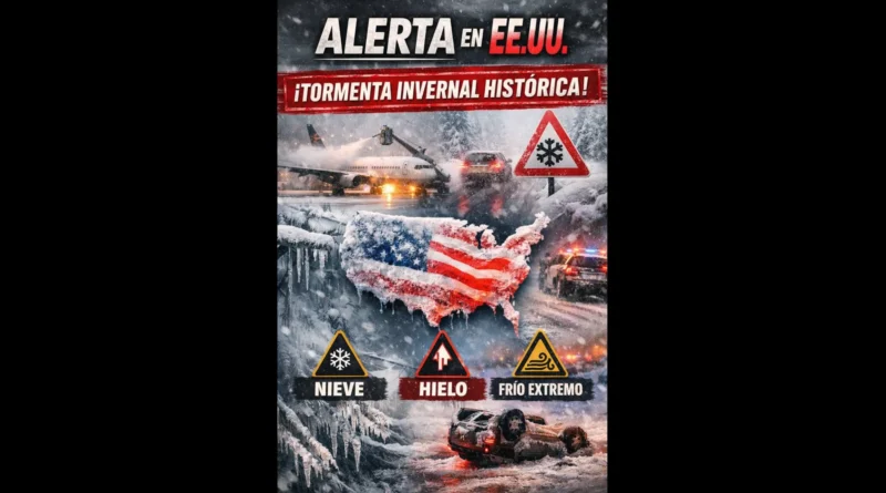 Alertan por tormenta invernal en 30 estados y 175 millones de residentes de la Costa y Medio Este de Estados Unidos. The Border Reports