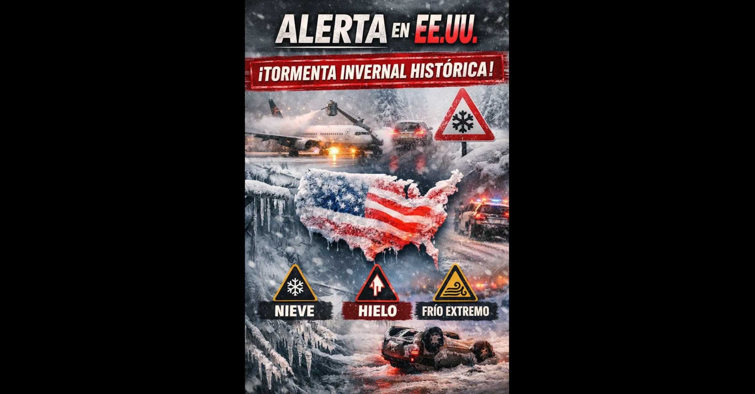 Alertan por tormenta invernal en 30 estados y 175 millones de residentes de la Costa y Medio Este de Estados Unidos