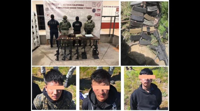Golpe al tráfico de armas en la frontera: Caen tres integrantes del CJNG tras operativo en Tecate. ESPECIAL-The Border Reports