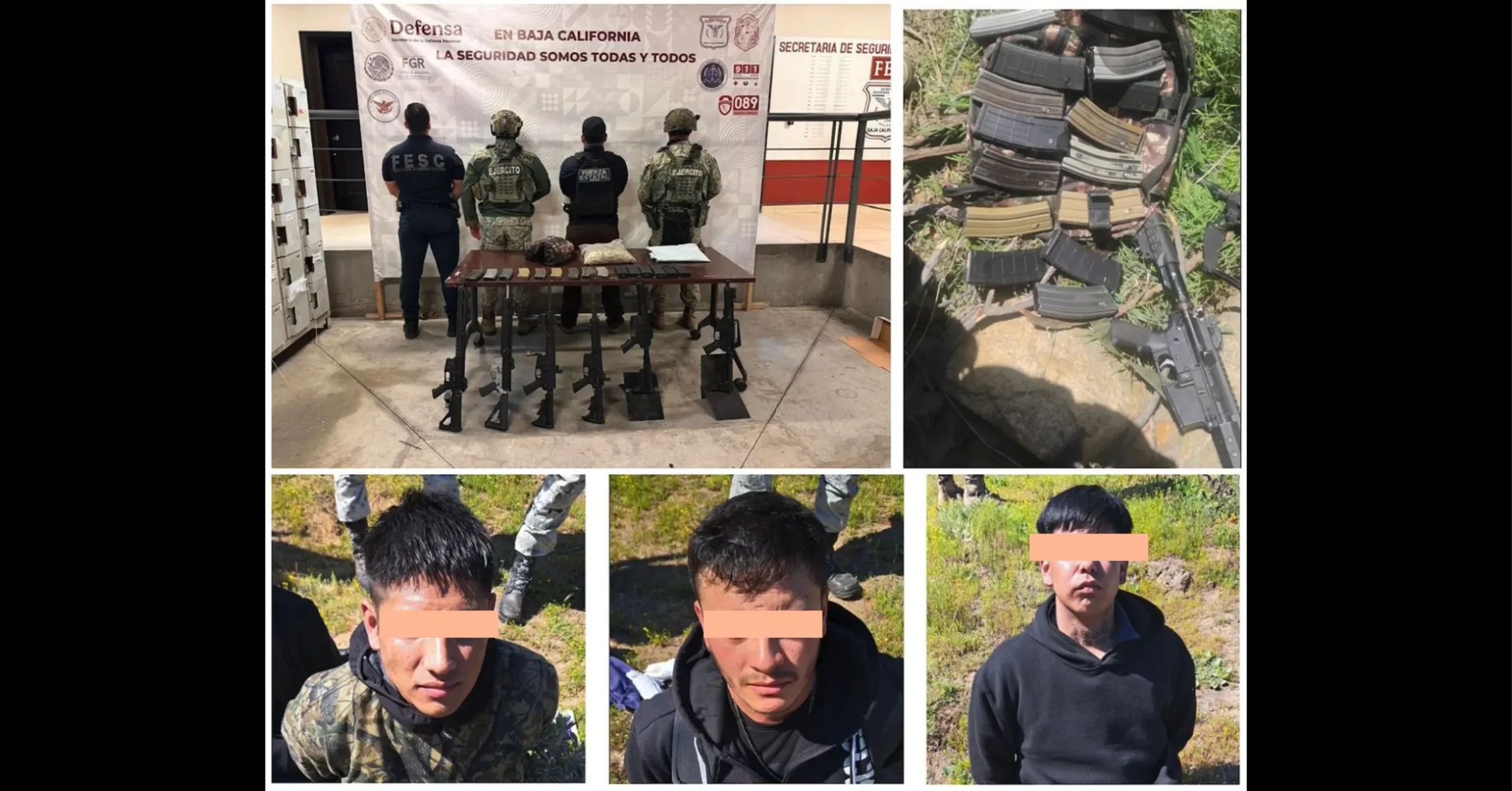 Golpe al tráfico de armas en la frontera: Caen tres integrantes del CJNG tras operativo en Tecate