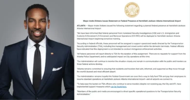 ICE procesará pasajeros del Aeropuerto de Atlanta, confirma el mayor Andre Dickens ICE procesará pasajeros del Aeropuerto de Atlanta, confirma el mayor Andre Dickens. ATLANTA CITY-The Border Reports