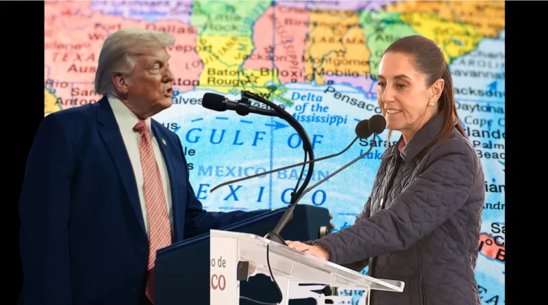 Claudia Sheinbaum en Zacatecas defendiendo la soberanía del Golfo de México frente a Donald Trump. WH/Gob-The Border Reports