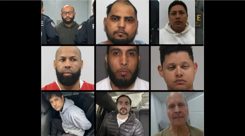 ICE captura a 9 delincuentes extranjeros en operativos masivos por Estados Unidos. ICE-The Border Reports