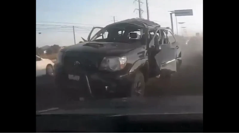 Dos muertos tras explosión de camioneta en Tecámac, Estado de México, tras salir del AIFA. captura-The Border Reports