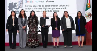 México firma acuerdo histórico con Google, Meta y TikTok para frenar la violencia digital. GOBMX-The Border Reports