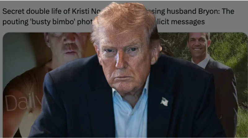 Donald Trump ya emitió su opinión sobre el escándalo de Bryon Noem, según Daily Mail. WH-The Border Reports