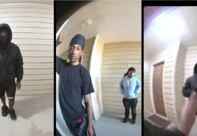 Captura de cámara de seguridad que muestra a Sonny Stephens, “weak legs” con un arma durante un intento de robo en Legacy Park Dr. GCPD-The Border Reports