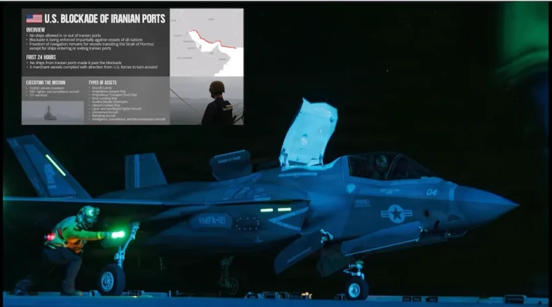 Estados Unidos puso en marcha un bloqueo naval masivo con más de 10,000 efectivos y decenas de buques de guerra. CentComm-The Border Reports