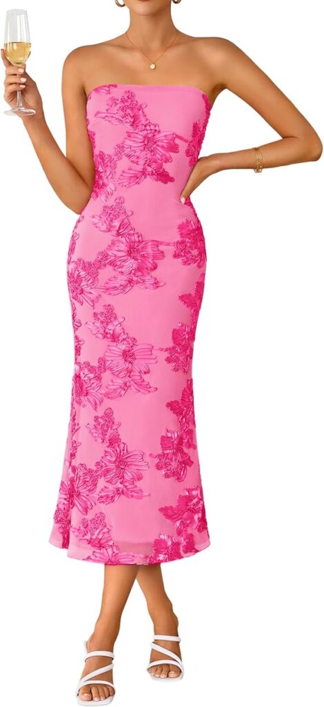 Me siento glamurosa con este vestido midi de flores: ¡perfecto para cualquier fiesta de verano!