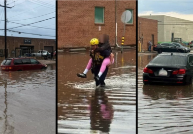 Bomberos de Tucson ayudan a la comunidad afectada por las lluvias, este lunes hubo tres casos de vehículos atrapados en inundaciones. pic-TFD-The Border Reports
