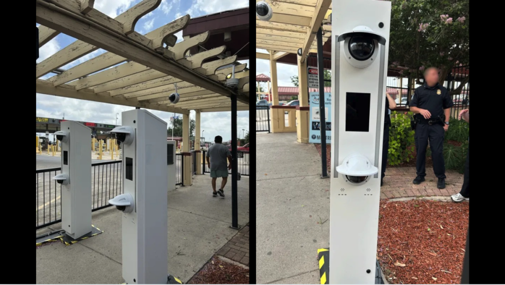 El Gobierno de Estados Unidos realiza pruebas de escaneo digital a personas que salen por los cruces peatonales a México. DHS-The Border Reports